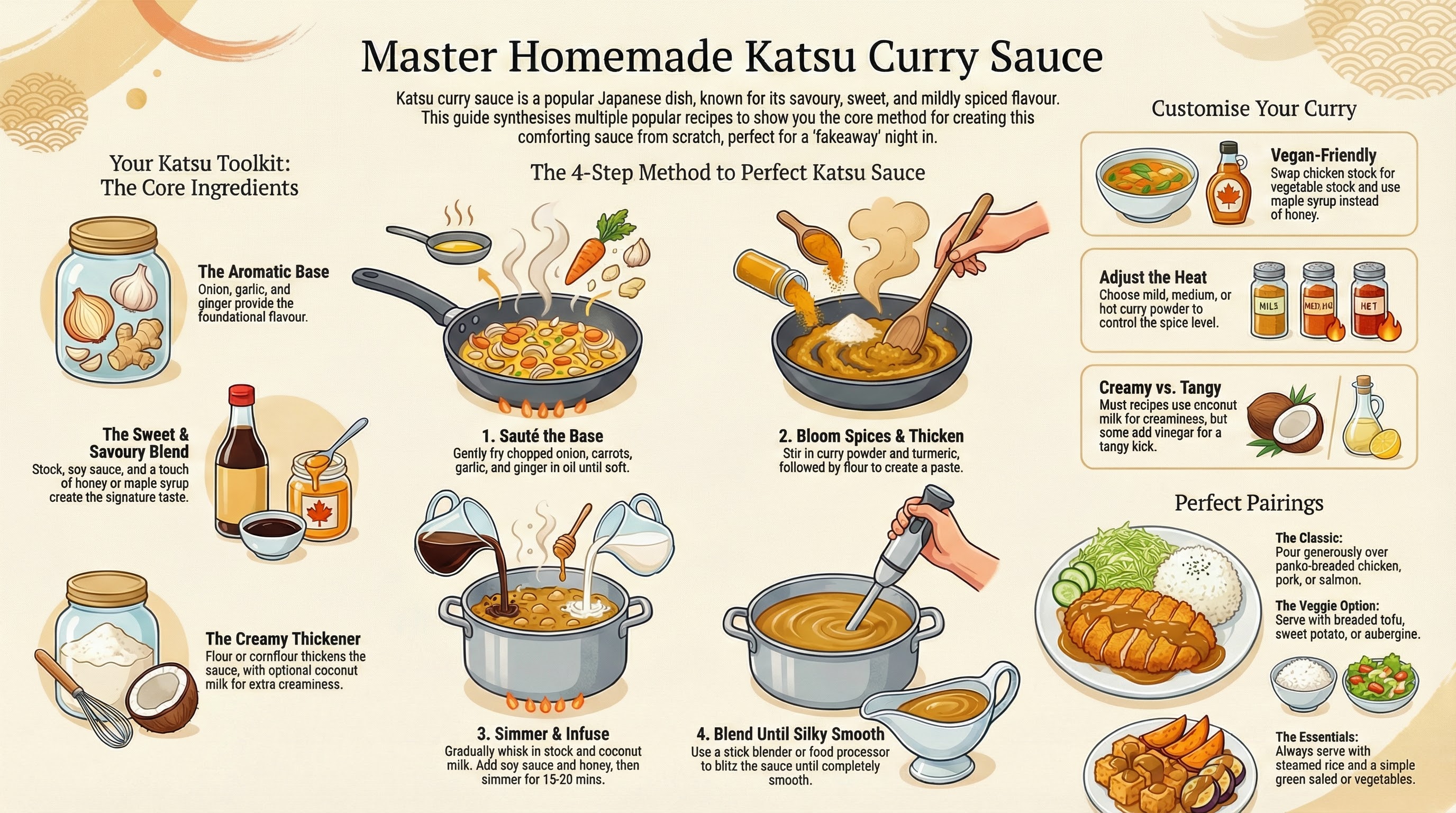 Homemade Katsu Curry Sauce - Wagamama copycat recipe with crispy chicken